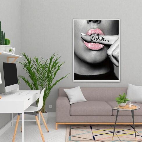 مجموعات الرسم الماس DIY للبالغين، الشفاه الملونة التطريز الكامل الحفر عبر غرزة الكريستال حجر الراين لوحات صور الفنون جدار ديكور اللوحة النقاط مجموعات 12X16 بوصة in Kuwait