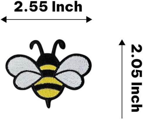 Bee Iron On Patch – Insect Nature Wildlife Applique for Jackets, Bags, Hats, Jeans and Crafts (2 pcs) in Kuwait