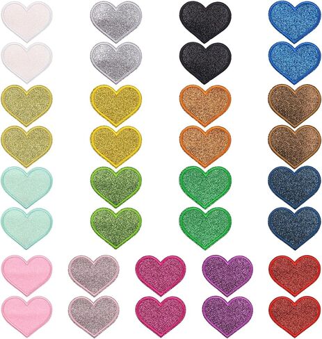 30 Pcs Colorful Embroidered Iron On Five-Pointed Star Patches, Shiny Five-Pointed Star Sew on Patch, Iron On Patches for Clothes, DIY Applique Patch Bulk 250th Anniversary (Small) in Saudi Arabia