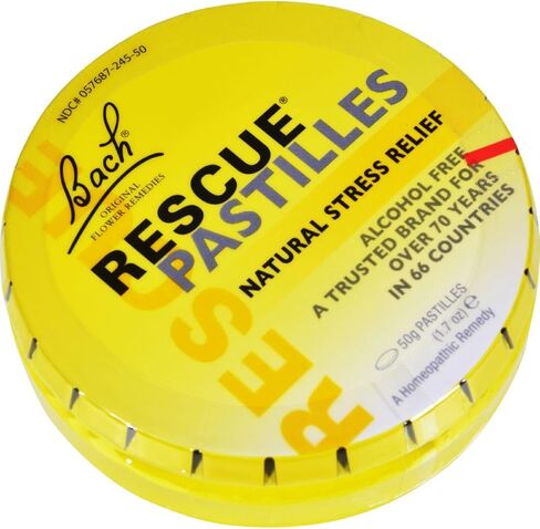 RESCUE Bach PASTILLES، نكهة التوت المختلطة، أقراص استحلاب لتخفيف التوتر، المعالجة المثلية، خلاصات الزهور، 35 قطعة in Kuwait