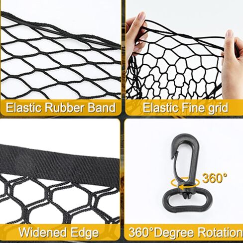 Rear Trunk Envelope Mesh Cargo Net Suitable for 2026 Toyota RAV4 Hybrid LE Limited SE Woodland Edition XLE Premium XSE Plug-ln GRSport Rear Trunk Mesh Cargo Storage Net Bag in Saudi Arabia