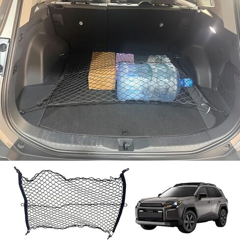 Rear Trunk Envelope Mesh Cargo Net Suitable for 2026 Toyota RAV4 Hybrid LE Limited SE Woodland Edition XLE Premium XSE Plug-ln GRSport Rear Trunk Mesh Cargo Storage Net Bag in Saudi Arabia