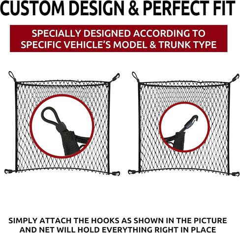 Trunknets Inc Rear Side Cargo Net Set of 2 for Subaru Impreza 2012 13 14 15 2016 2017 2018 Wagon XV Crosstrek New in Kuwait