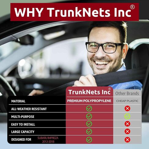 Trunknets Inc Rear Side Cargo Net Set of 2 for Subaru Impreza 2012 13 14 15 2016 2017 2018 Wagon XV Crosstrek New in Kuwait