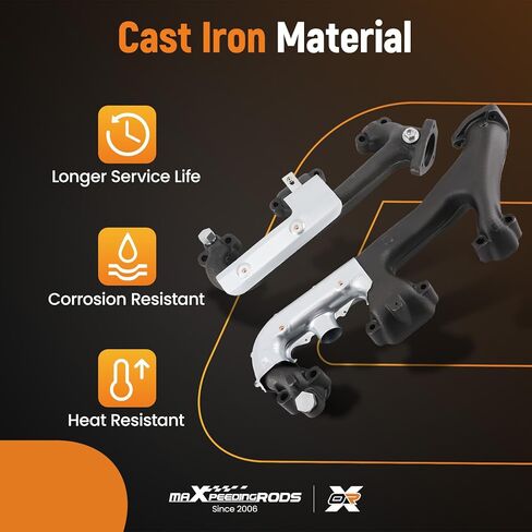maXpeedingrods 2PCS Exhaust Manifold Kit for Chevy Blazer 92-94 C1500 C2500 C3500 88-95, for Chevy G10 G20 K1500 K2500 88-95, for GMC Tahoe Yukon 92-95, V8 5.0L 5.7L, 674-157 674-156 in Kuwait