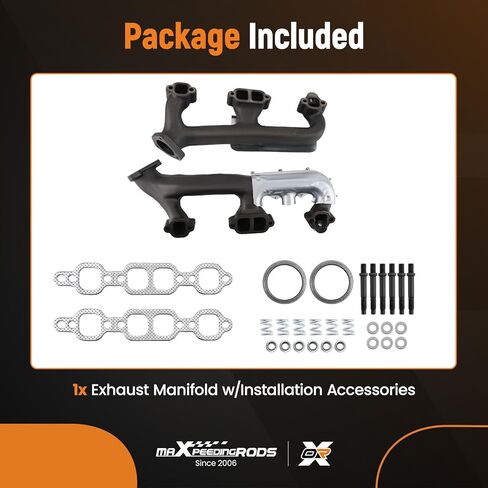 maXpeedingrods 2PCS Exhaust Manifold Kit for Chevy Blazer 92-94 C1500 C2500 C3500 88-95, for Chevy G10 G20 K1500 K2500 88-95, for GMC Tahoe Yukon 92-95, V8 5.0L 5.7L, 674-157 674-156 in Kuwait