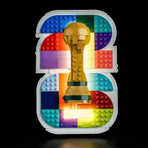 مجموعة إضاءة LED مطورة متوافقة مع مجموعة بناء الشعار الرسمي لكأس العالم FIFA 2026 من LEGO، زخرفة الأضواء متوافقة مع LEGO 43032، فكرة هدية لمحبي كرة القدم (النموذج غير متضمن) in Kuwait