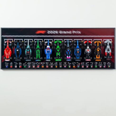 Display Wallboard Compatible with Lego Speed Champions F1 11-in-1 Collector's Pack, Car Wall Mount Compatible with Lego 66802+77259 Collectible F1 Model Car Kit(No Car Included) in Saudi Arabia