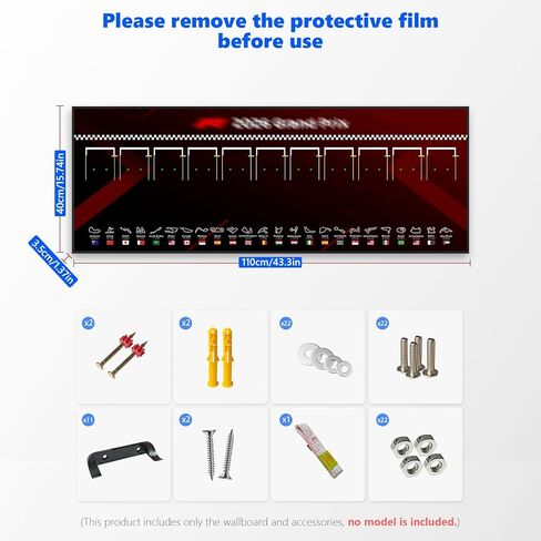 Display Wallboard Compatible with Lego Speed Champions F1 11-in-1 Collector's Pack, Car Wall Mount Compatible with Lego 66802+77259 Collectible F1 Model Car Kit(No Car Included) in Saudi Arabia