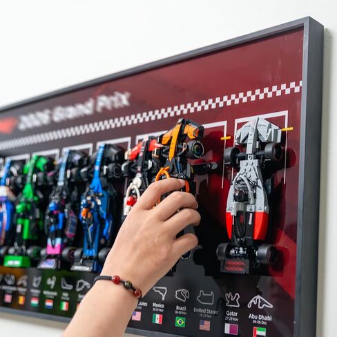 Display Wallboard Compatible with Lego Speed Champions F1 11-in-1 Collector's Pack, Car Wall Mount Compatible with Lego 66802+77259 Collectible F1 Model Car Kit(No Car Included) in Saudi Arabia
