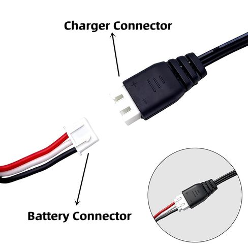 RC Car Charger 7.4V Battery Charger with XH-3P Plug for SCX24 Truck, Rock Crawler, Orbee Gun, Gel Blaster, Splatter Ball Gun USB Charger Cable (2 Pack) in Kuwait