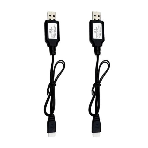 RC Car Charger 7.4V Battery Charger with XH-3P Plug for SCX24 Truck, Rock Crawler, Orbee Gun, Gel Blaster, Splatter Ball Gun USB Charger Cable (2 Pack) in Kuwait