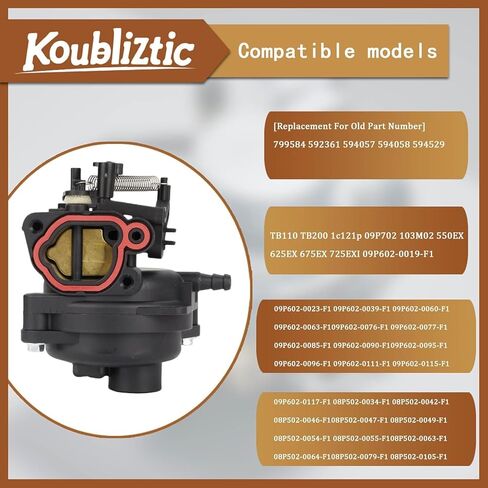 Carburetor Compatible with Briggs & Stratton 104M02 Engine Replaces 84001033 84001032 594926 596475 595895 with Air Filter & Cover in Kuwait
