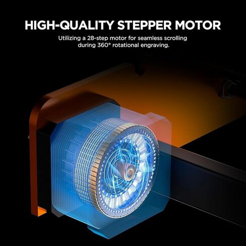 ACMER M2 Laser Rotary Roller, Laser Engraver Y-axis Rotary 360° Roller with 4-138mm Engraving Space for Engraving Cylindrical Objects, Ring, Suitable for ACMER P1, P2 and Most Laser Engraver in Kuwait