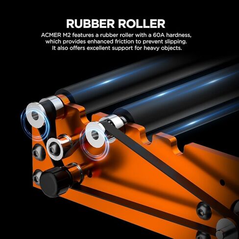 ACMER M2 Laser Rotary Roller, Laser Engraver Y-axis Rotary 360° Roller with 4-138mm Engraving Space for Engraving Cylindrical Objects, Ring, Suitable for ACMER P1, P2 and Most Laser Engraver in Kuwait