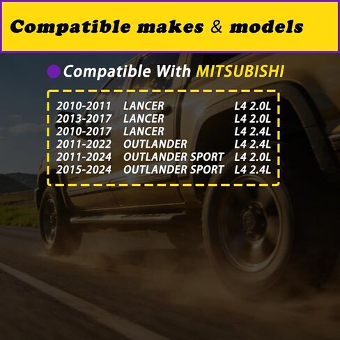 2pcs Intake and Exhaust Engine Variable Valve Timing VVT Solenoid Compatible with Mitsubishi Lancer Outlander Sport L4 2.0L 2.4L 10 11 12 13 14 15 16 17 18 19 20 21 22 23 24 Replaces 1028A110 1028A109 in Saudi Arabia