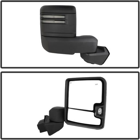 KEEKPO - Compatible with 2019-2025 GMC Sierra 1500 Smoke Lens Power Heated LED Signal Blind Spot Temp Sensor Tow Mirrors in Kuwait