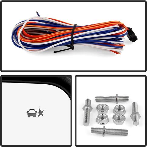 KEEKPO - Compatible with 2019-2025 GMC Sierra 1500 Smoke Lens Power Heated LED Signal Blind Spot Temp Sensor Tow Mirrors in Kuwait
