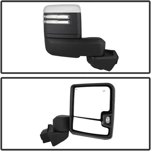 KEEKPO - Compatible with 2019-2025 GMC Sierra 1500 Chrome Power Heated LED Signal Blind Spot Temp Sensor Tow Mirrors Set in Kuwait