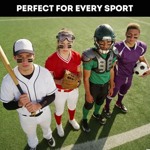 20 Pack Eye Black Stick for Sports, Anti-Glare Under Eye Black for Baseball Football Softball, Sweatproof Sports Face Paint for Athletes, Team, Game Day & Fans (All Black) in Saudi Arabia