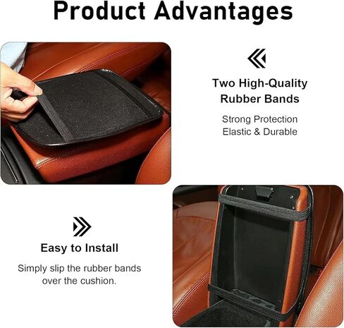 Bling Car Armrest Cover, 11.81" x 8.66" Sparkling Auto Center Console Cover Pad, Anti-Scratch & Non-Slip Arm Rest Cushion Pad, Universal Bling Car Accessories for Women Girl (Black) in Saudi Arabia