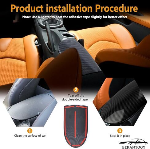 غطاء مسند ذراع وحدة التحكم المركزية متوافق مع Nissan 370Z 2009-2020 ABS غطاء واقي مسند الذراع المضاد للخدش أغطية مسند الذراع غطاء صندوق تخزين مسند الذراع المركزي غطاء وسادة واقي in Kuwait