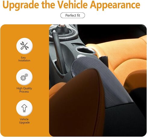 غطاء مسند ذراع وحدة التحكم المركزية متوافق مع Nissan 370Z 2009-2020 ABS غطاء واقي مسند الذراع المضاد للخدش أغطية مسند الذراع غطاء صندوق تخزين مسند الذراع المركزي غطاء وسادة واقي in Kuwait