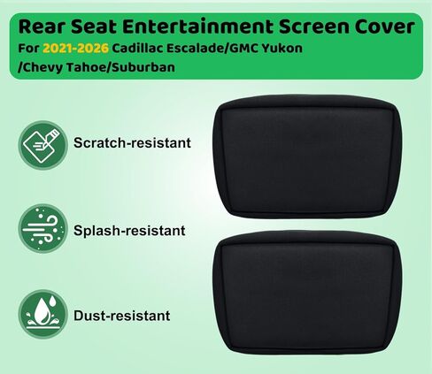 2-Pack Storage Mode Protective Padded Cover for 2021-2025 2026 GMC Yukon/Tahoe/Suburban, Cadillac Escalade Dust & Impact Shield, Screen Time Control for Kids in Saudi Arabia