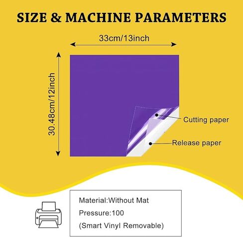 52 Pack Removable Adhesive Vinyl, 22 Colors 13 × 12 in Vinyl Sheets Compatible with Cricut Maker 4/Maker 3/Explore 4/Explore 3 with 8 Transfer Paper Sheets, Matless Self Adhesive Vinyl for DIY Crafts in Saudi Arabia