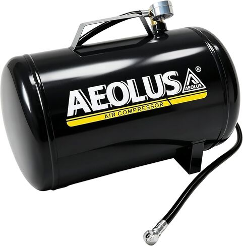 5-Gallon Horizontal Portable Air Tank with Hose and Pressure Gauge – Air Storage for Tire Inflation, Dust Cleaning, and Air Tools, Grey in Saudi Arabia