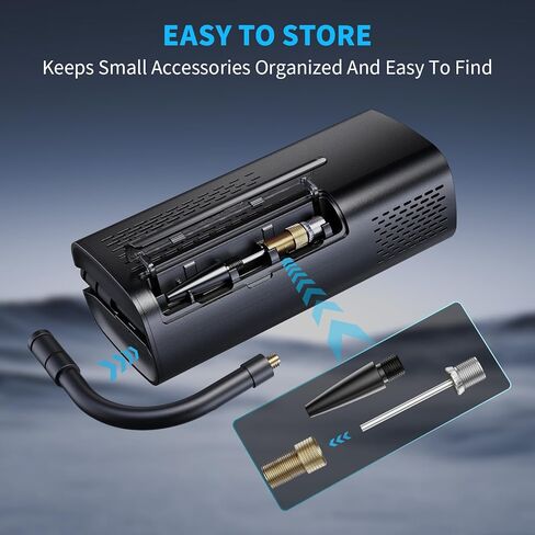 OlarHike Tire Inflator Portable Air Compressor, 5000mAh,USB-A & Power Bank,Smart Dual Hose System, Auto Air Comprassor for Car Tires, Balls,Bike, Motorcycles, with LED Light & Digital Pressure Gauge in Kuwait