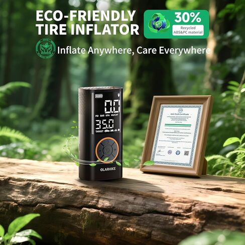 OlarHike Tire Inflator Portable Air Compressor, 5000mAh,USB-A & Power Bank,Smart Dual Hose System, Auto Air Comprassor for Car Tires, Balls,Bike, Motorcycles, with LED Light & Digital Pressure Gauge in Kuwait