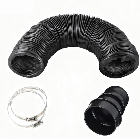 FumeClear Duct Hose خرطوم مجاري قابل للسحب مقاوم للحرارة، بطول 78 بوصة. (قطر 75 مم) مناسب لمرفقات آلات النقش بالليزر ذات منافذ توصيل أقل من 75 مم. in Saudi Arabia