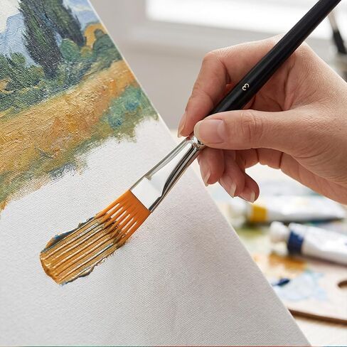 Professional Comb Brush Set - 4PCS Texture Brushes for Acrylic Painting, Oil and Watercolor - Artist Rake Brushes for Detail Work in Saudi Arabia