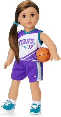 ملابس الدمى من American Girl, Truly Me, Star Player Basketball، للدمى مقاس 18 بوصة، 6 قطع، للأعمار من 6 سنوات فما فوق in Kuwait