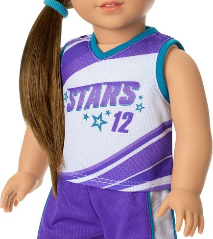 ملابس الدمى من American Girl, Truly Me, Star Player Basketball، للدمى مقاس 18 بوصة، 6 قطع، للأعمار من 6 سنوات فما فوق in Kuwait