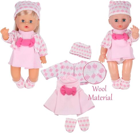 Baby Doll Clothes Accessories- 6 Sets for 9-10-11 Inch Alive Baby Doll,Dress Reborn Newborn Doll Accessories Gown Costumes Outfits, Xmas Present Toy for Kids Children Toddler in Saudi Arabia