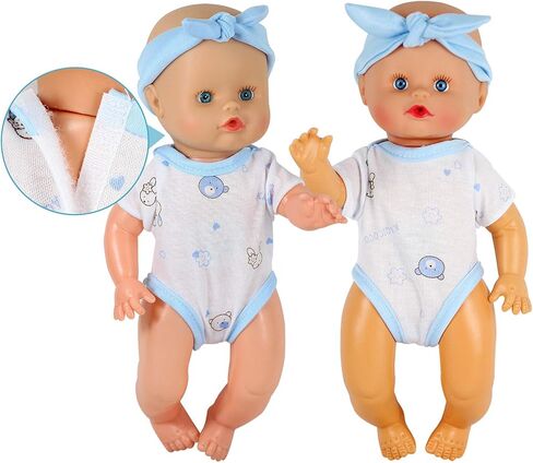 Baby Doll Clothes Accessories- 6 Sets for 9-10-11 Inch Alive Baby Doll,Dress Reborn Newborn Doll Accessories Gown Costumes Outfits, Xmas Present Toy for Kids Children Toddler in Saudi Arabia