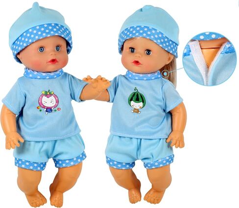 Baby Doll Clothes Accessories- 6 Sets for 9-10-11 Inch Alive Baby Doll,Dress Reborn Newborn Doll Accessories Gown Costumes Outfits, Xmas Present Toy for Kids Children Toddler in Saudi Arabia