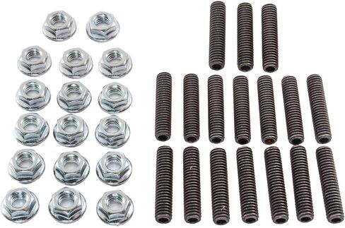 مجموعة مسمار نقل الحركة JEGS | يناسب GM/Chevy Powerglide، TH350، TH400، Chrysler 904، 727، وFord C4 & C6 | تتضمن 17 مسمارًا مقاس 5/16-18 وصواميل قفل in Kuwait