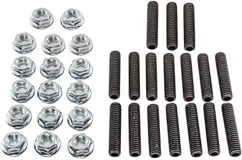 مجموعة مسمار نقل الحركة JEGS | يناسب GM/Chevy Powerglide، TH350، TH400، Chrysler 904، 727، وFord C4 & C6 | تتضمن 17 مسمارًا مقاس 5/16-18 وصواميل قفل in Kuwait