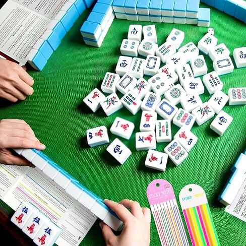 640 قطعة من ملاحظات ماهجونج لاين فايندر، شريط ماجونج لاين هايلايتر، للاعبين، قارئ القواعد للمبتدئين ومساعد الإستراتيجية، لا توجد بقايا لاصقة وملصقات ساطعة قابلة للكتابة (النمط 1) in Kuwait
