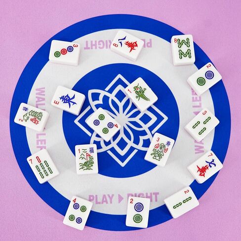Engraved American Mahjong Tiles Set, 166 Pink 1.4" Melamine Mahjong Tiles, Easy-to-Read Jumbo Size Mah Jongg Game with Storage Bag, NMJL Compatible, for Seniors & Family Game Night (Pink, 1.4 inches) in Kuwait