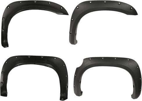 Fender Flares Compatible with 2007–2013 Toyota Tundra, Pocket Bolt-On Style Wheel Arch Extensions, Textured Black 4PCS Set (Front & Rear), UV Resistant ABS, Off-Road Wide Body Truck in Kuwait