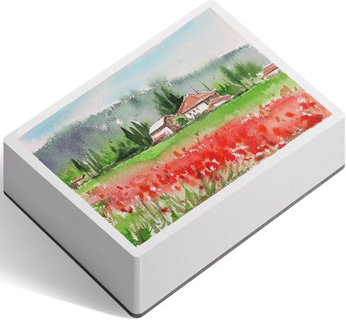 FLUNBRATO Watercolor Paper Pad, 60 Sheets, 8.3 x 5.8 in, Cold Press 100% Cotton, 140LB/300GSM Acid-Free Square Art Pad, Two-Edge Glued, for Gouache, Ink and Mixed Media in Saudi Arabia