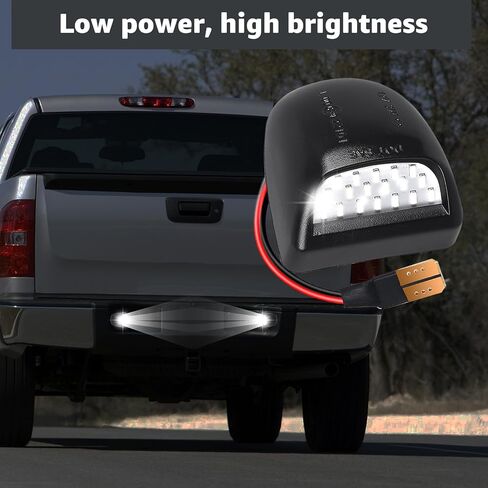 مناسب لسيارة Chevy Silverado GMC Sierra 1500 2500 3500 LED لوحة الترخيص الخلفية مع مجموعة أسلاك المقبس المتوافقة مع Suburban Tahoe Cadillac Escalade EXT (قطعتان) in Kuwait
