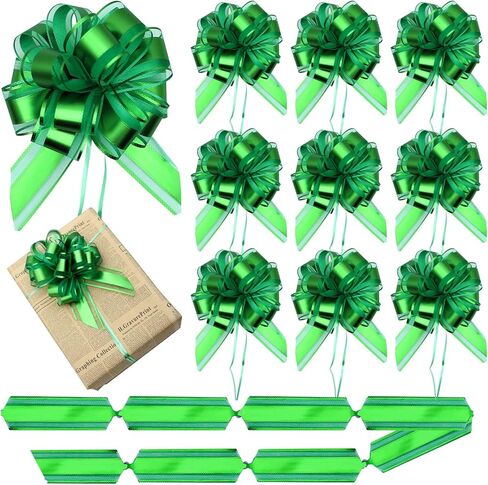 12 PCS Pull Bows for Gift Wrapping Ribbon Pull Bow Gold Gift Bow, Big Pull Bow for Christmas Wedding Anniversary Valentine's Day Gift Wrapping Ribbon Bow for Flower Basket Bouquet, Pink in Saudi Arabia