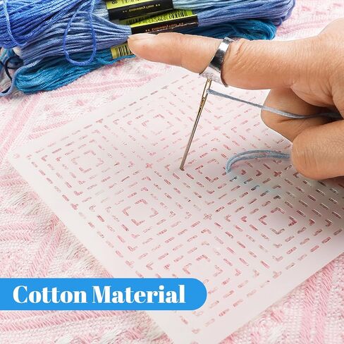 81pcs Sashiko Embroidery Kit with Templates, Thread, Needles, Thimble, Pens for Hand Quilting, Sewing and Mending Supplies in Saudi Arabia