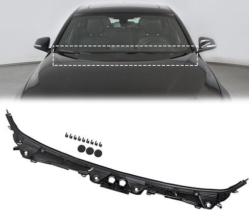لوحة غطاء غطاء ممسحة الزجاج الأمامي متوافقة مع 2012-2016 BMW 328i، 2013-2016 328i xDrive، 2012-2015 335i، 2015-2018 M3، صينية المطر على الزجاج الأمامي، استبدال # 51717258177 in Kuwait