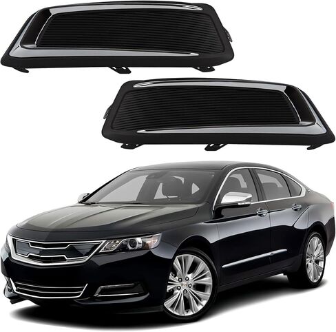 iKer Front Fog Light Cover Set Compatible with Chevy Impala 2014-2020 Fog Lamp Cover Driver Passenger Side Left Right Hand Replace:GM1038145 22738853 GM1039145 22738852 in Kuwait